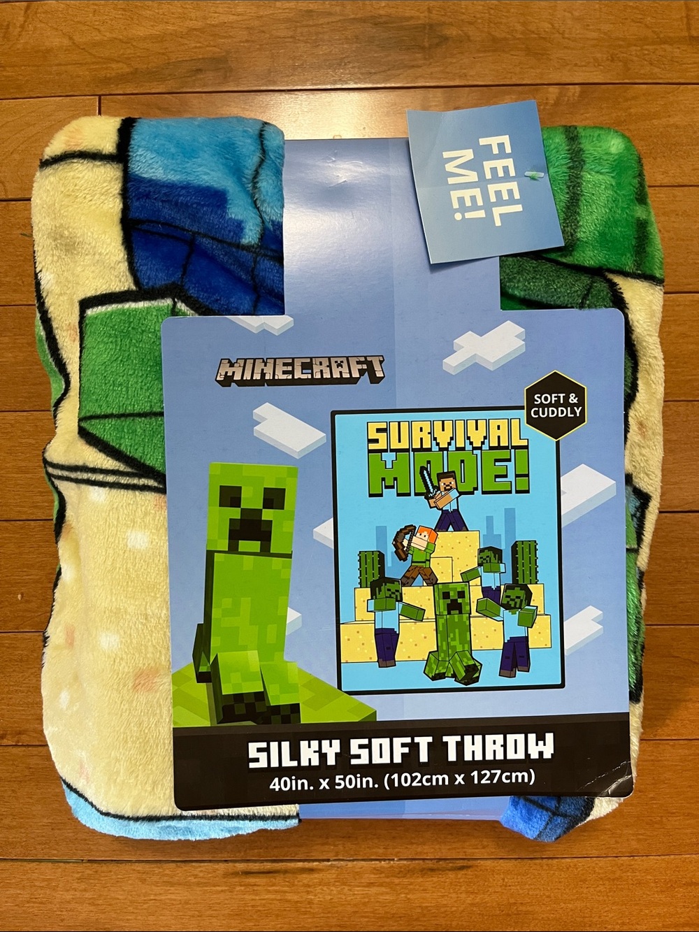 Kids' Silky Soft Throw Blanket - Blue & Green